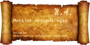 Mettler Artemíszia névjegykártya